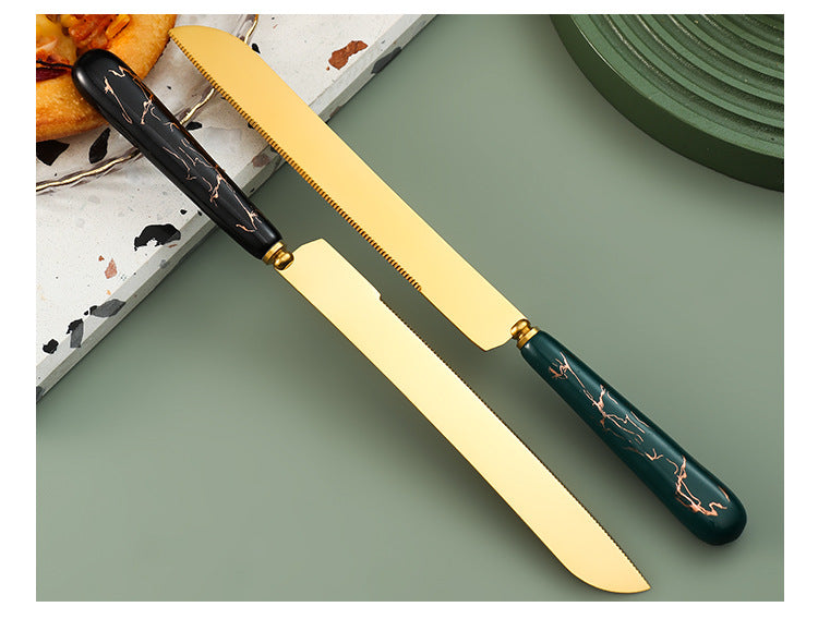 Ceramic Handle Stainless Steel Knife and Spatula Gift Set Creative Baking Tools Cheese Knife Butter Knife Cake Spatula Pizza Spatula - 图片 28