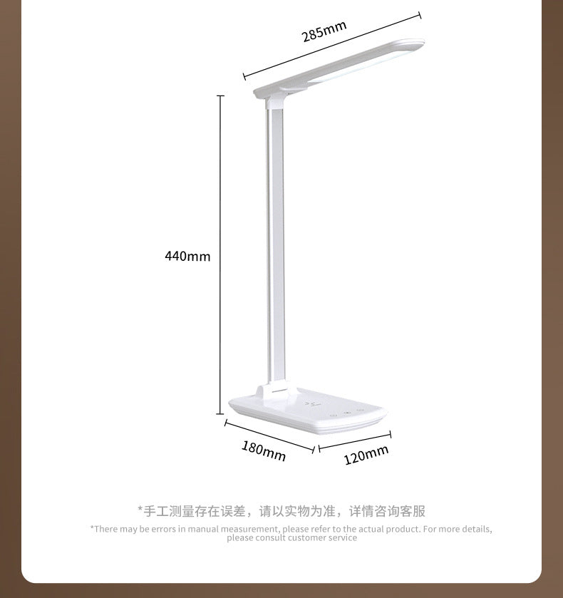 Study-Specific Eye Protection Desk Lamp with Smart Wireless Charging and Foldable Night Light for Dormitory LED Student Reading Gift Lamp - 图片 28