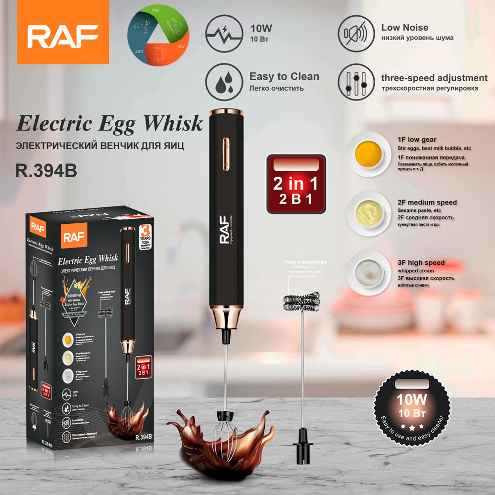 RAF Cafe Electric Milk Frother Milk Stirrer Whisk Egg Beater Coffee Frother Home Use 2-in-1 - 图片 24