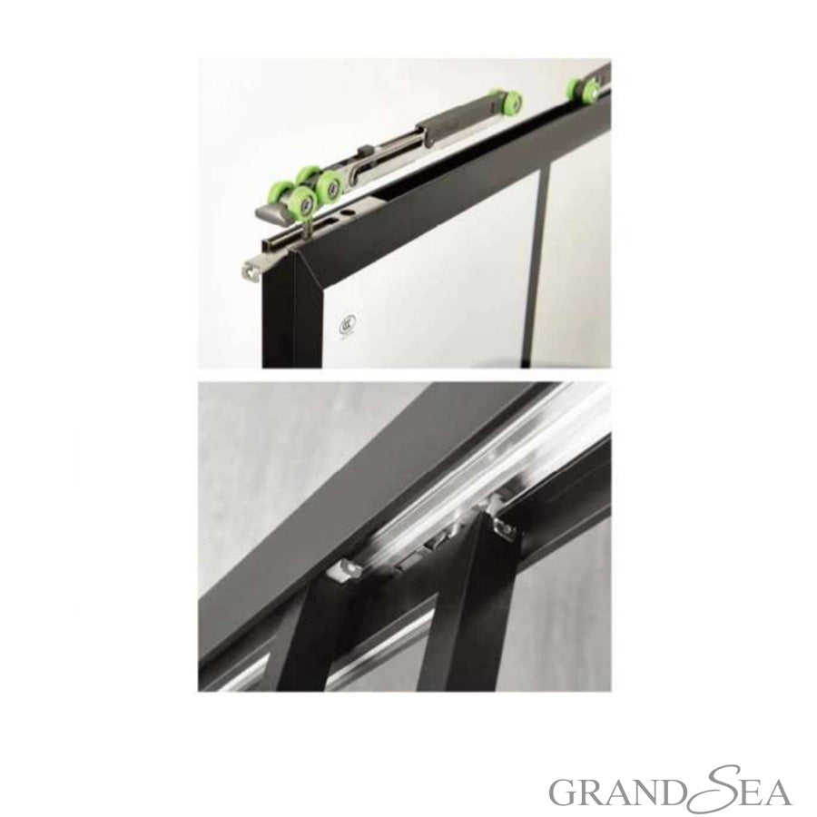 Hotel Sliding Raindrop Glass Shower Doors Bathroom Enclosure Slider Door - 图片 8
