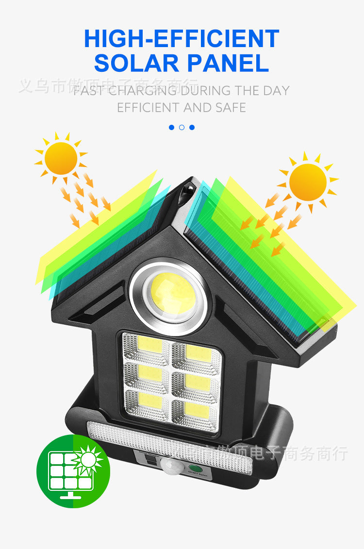 Solar Street Light Human Body Sensing Small Wall Light with Remote Control Garden Light COB Security Light Waterproof Garden Light - 图片 11