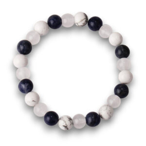 Women's White Pine Spacer Bracelet European and American Couple Obsidian Magnetic Bracelet8mm Beaded Amethyst Tiger Eye Bracelet