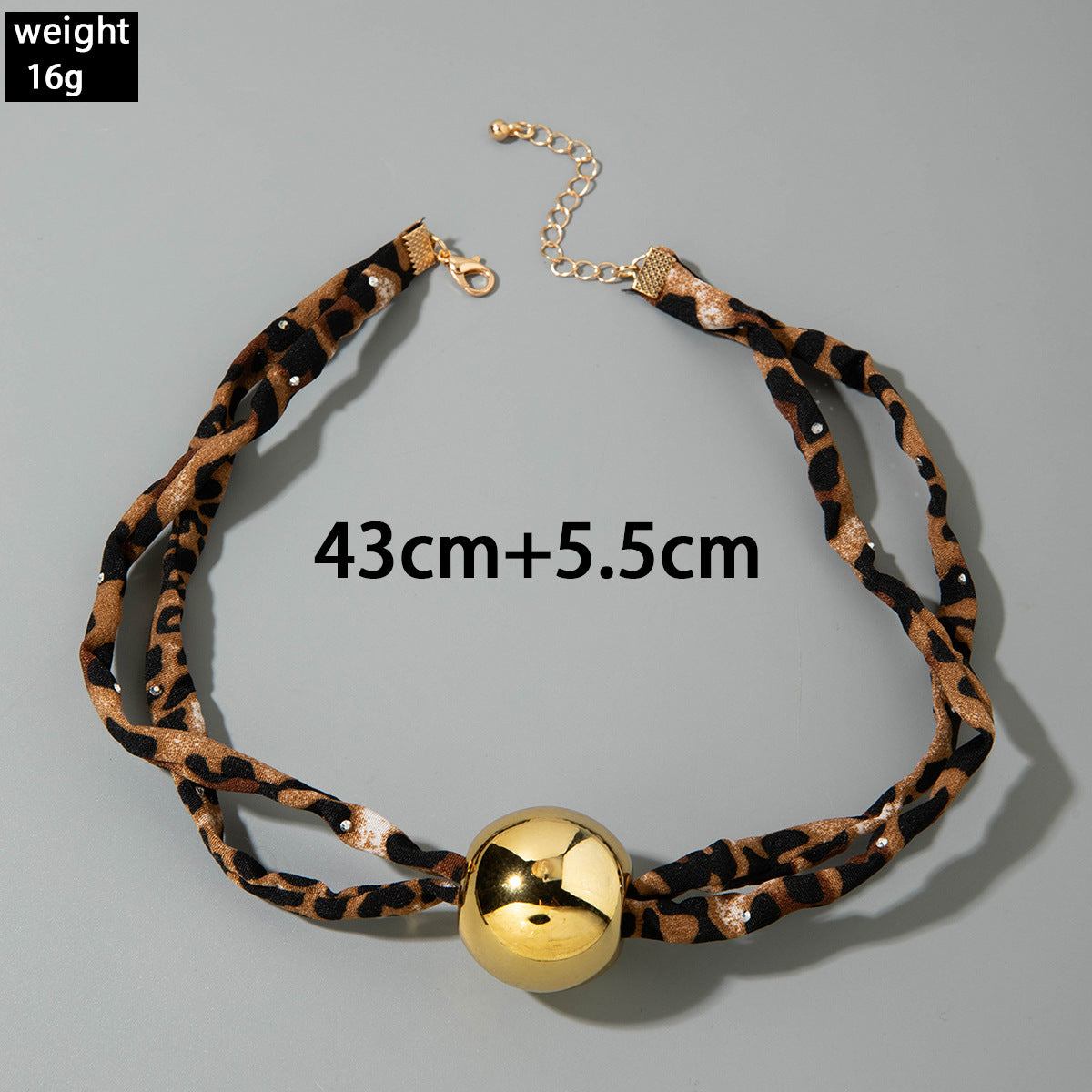 European and American Style Ocean-themed Cross Conch Starfish Pendant Leopard Print Exaggerated Necklace Collarbone Chain Jewelry - 图片 32