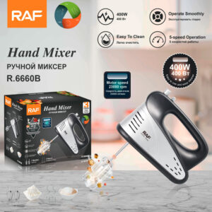 RAF European Standard5Electric Egg Beater Household Handheld High-Power Egg Mixer Dough Kneading Baking Blender R6660