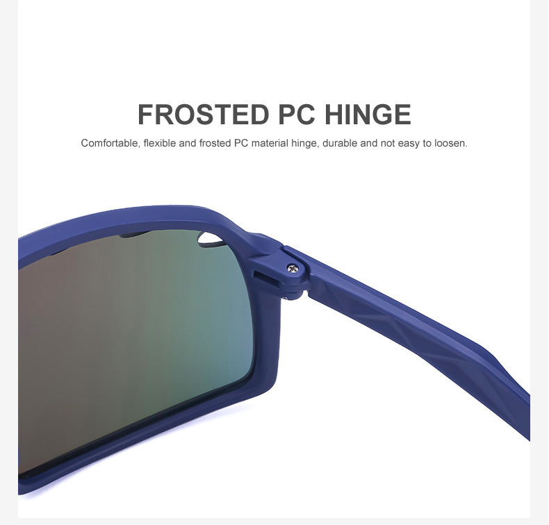 New Colorful Cycling Glasses for Men with Perforated One-piece Lenses Sunglasses European and American Outdoor Sports Sun Glasses - 图片 23