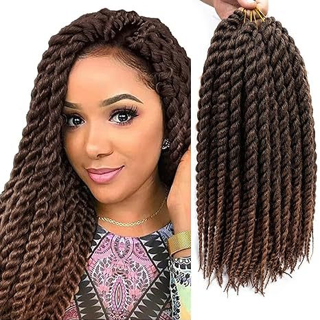Medium Coarse12Hand-twisted Two-strand Braid SenegaleseTwistHair Synthetic Crochet Wig Voluminous Wig - 图片 3