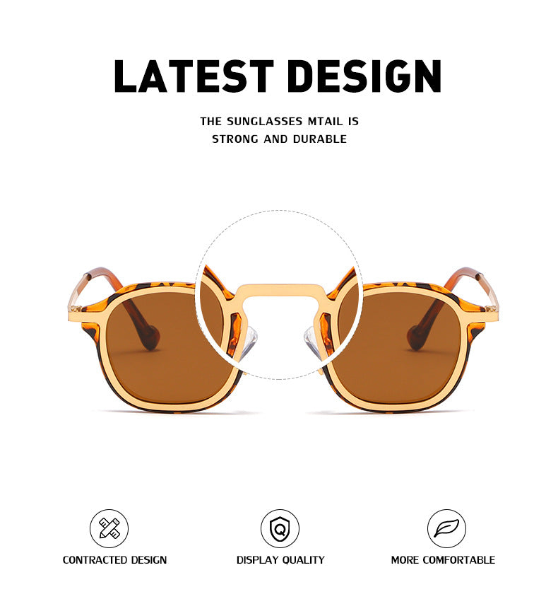 New Fashion Small Frame Sunglasses for Men, European and American Classic Retro Sunglasses, Steampunk Trendy High-End Glasses for Women - 图片 12