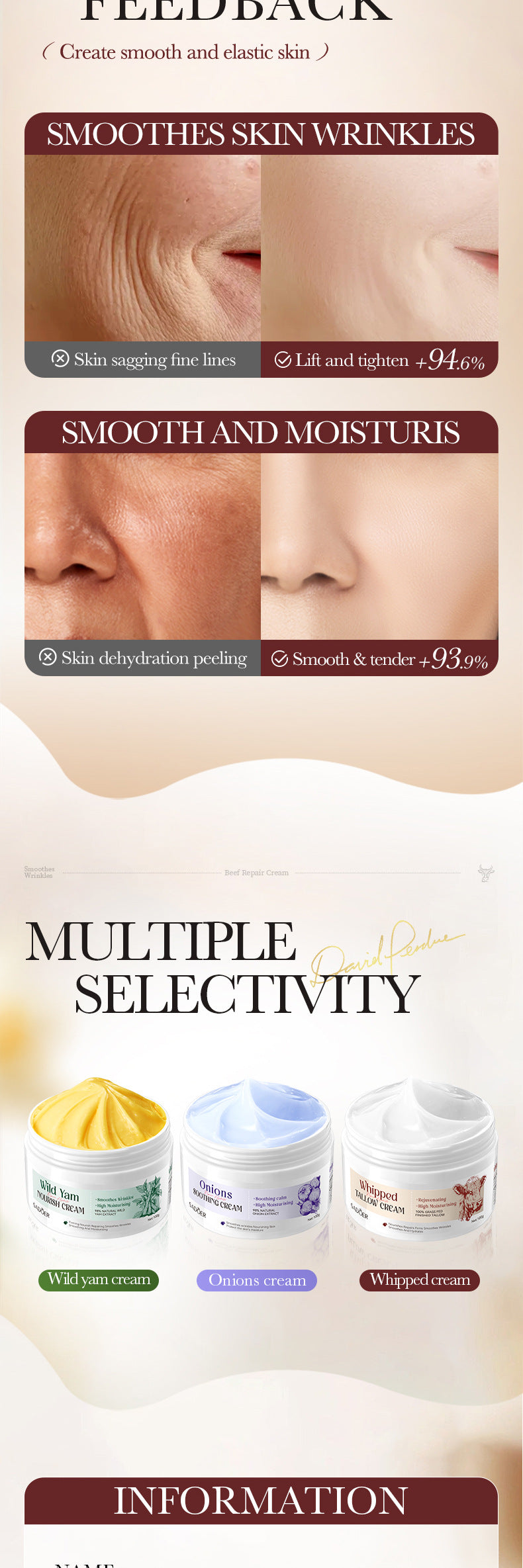 Beef Fat Moisturizing Repair Cream100g SADOER Moisturizing and hydrating skin cream cross-border foreign trade wholesale - 图片 15