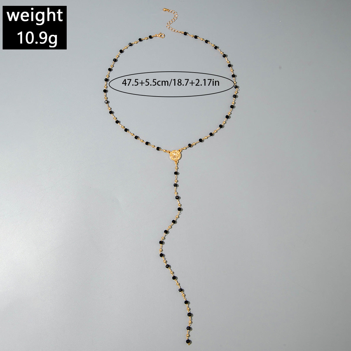 European and American Fashion Jewelry Beaded Tassel Double Layer Long Necklace Elegant Multi-layer Wear Y Type Necklace Ornament - 图片 40