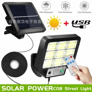 Solar Light Outdoor Split Wall Light Human Body Induction Garden Light Garden Landscape Light Street Light with Remote Control Emergency