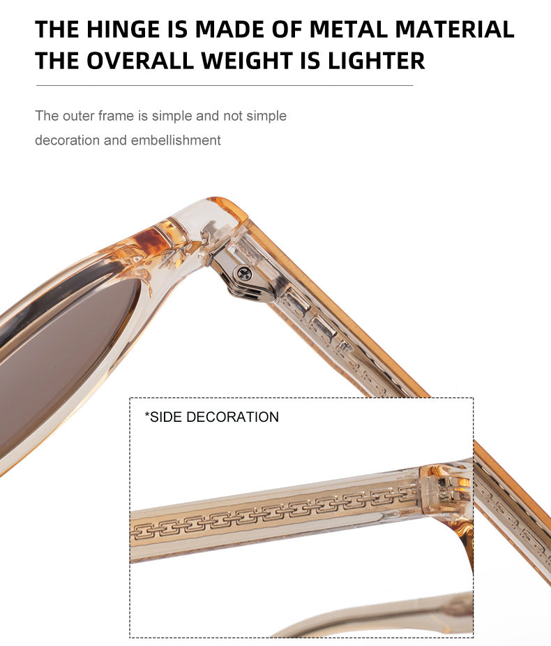 2025New European and American Round Small Frame Sunglasses for Women, Simple and Stylish Sun Protection Sunglasses for Women Wholesale shades - 图片 18