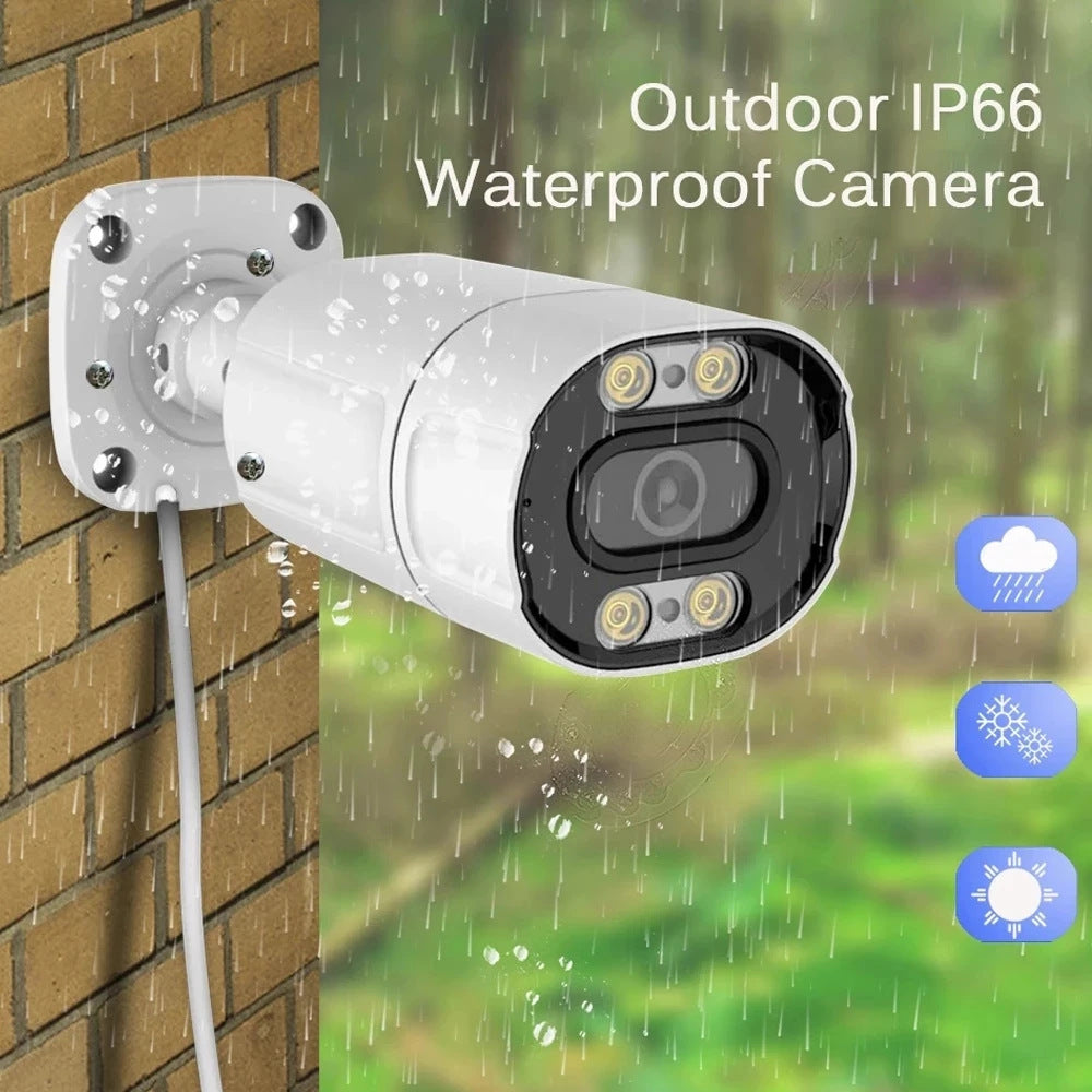 POE Wireless Surveillance Camera 5MP 8MP 8Road Surveillance Camera Set Network Bullet Camera NVR Infrared - 图片 5