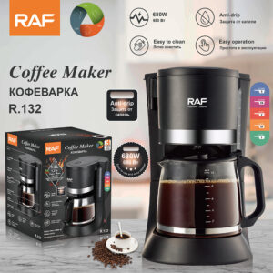 RAF Drip Coffee Maker Household Automatic Integrated Small Coffee Machine EU Plug Office Bedroom Moka Pot