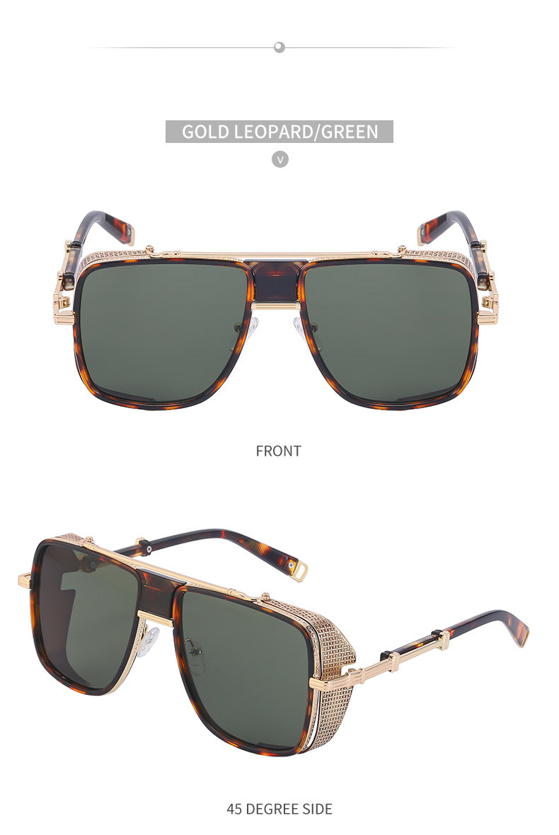 European and American Steampunk Sunglasses for Men, UV Protection, Full Coverage, Sunscreen Sunglasses for Women, Trendy Wholesale Glasses - 图片 24