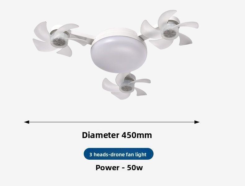 Nordic Screw Ceiling Fan Light, Ceiling Fan Light for Dining Room and Living Room, High Wind Power, Silent, Integrated Modern Home Use E27Fan Light - 图片 11