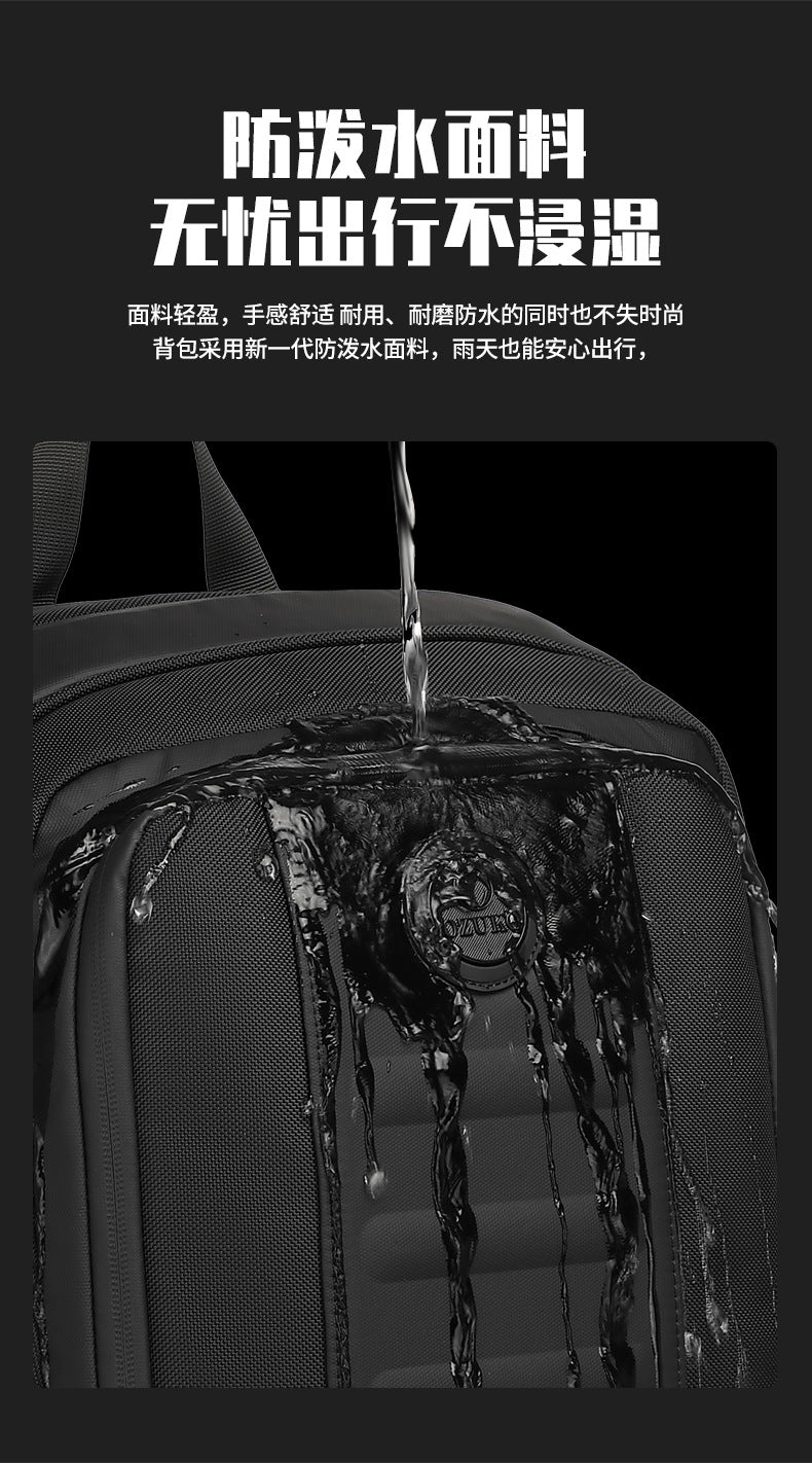 ozuko Business Backpack Men's Large Capacity Computer Backpack Outdoor Waterproof Travel Backpack Backpack - 图片 13