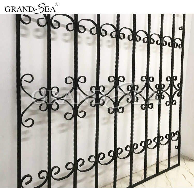 French Wrought Iron Modern Security House Window Grill Security bar