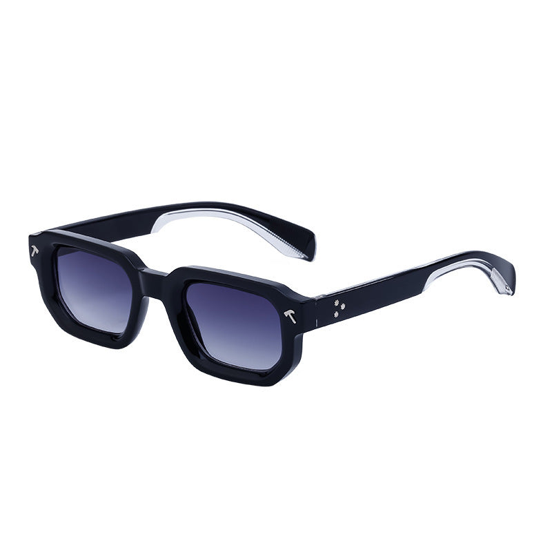 New European and American Fashion Square Frame Sunglasses for Men, Simple Personality Black Frame Glasses sunglasses - 图片 4