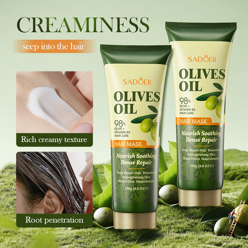 Olive Oil Hair Mask SADOER Repair Smooth Nourishing Hair Conditioner Cross-Border Wholesale - 图片 3