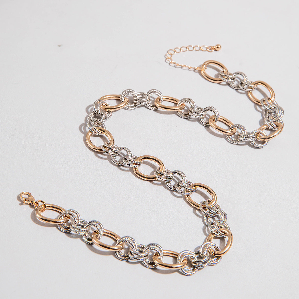 European and American Ornament Fashion Hip-Hop Short Thick Chain Geometric Necklace Metal Exaggerated Necklace - 图片 41