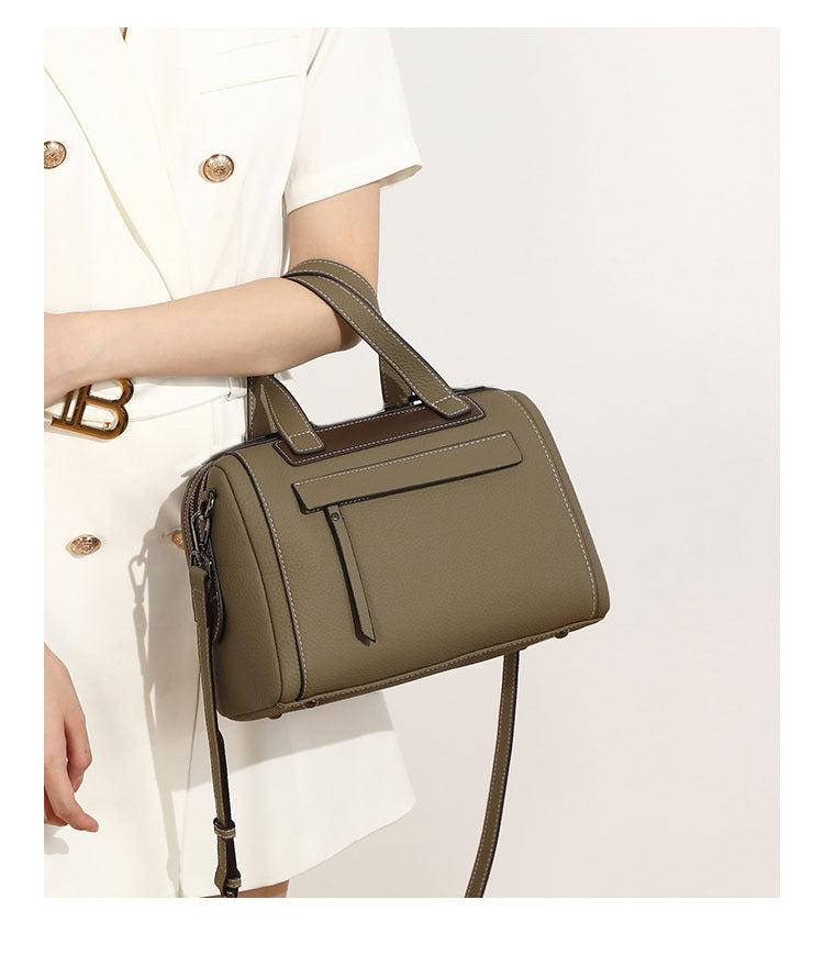 Boston Crossbody Pillow Bag Privacy Protection Fingerprint Unlock Genuine Leather Handbag Commuter Women's Bag Crossbody Bag - 图片 22