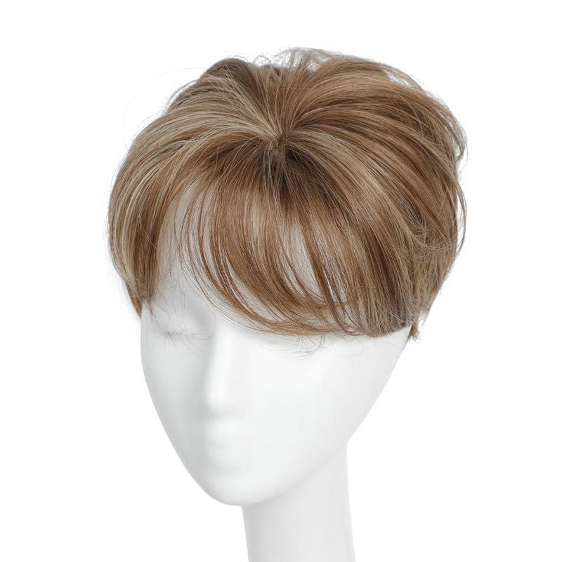 Hairpiece for Women, European and American Style, Top Hair Patch, Synthetic Short Curly Hair, Volume Enhancer, Gray Hair Cover, Breathable Hairpiece - 图片 13