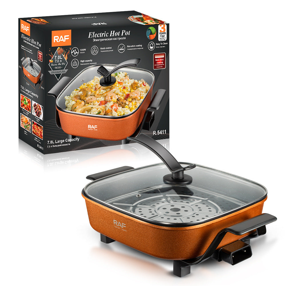 RAF European and American Standard Multifunctional Electric Cooker Household Electric Frying Pan Non-stick Pan Electric Cooker Steamer7LR5411 - 图片 18