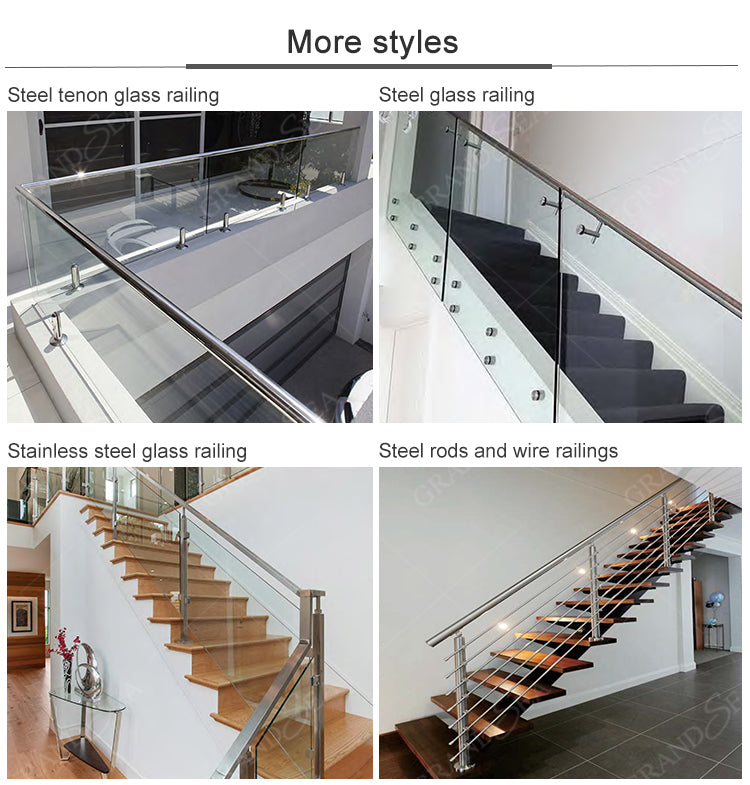 Contemporary Design Aluminum Glass Clamp Balcony Balustrades Handrail for Apartment Use - 图片 14