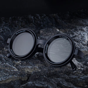 Nighttime Driving Glasses Round Frame ND Adjustable Zoom Men's Sunglasses2025New Polarized Sunglasses