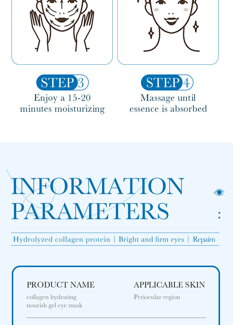 Collagen Butterfly Gel Eye Mask SADOER Improve Dark Circles and Eye Wrinkles Cross-Border Wholesale - 图片 21