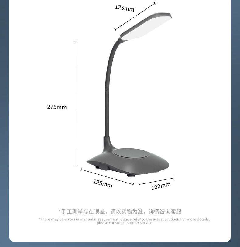 Wireless Charging Eye Protection Desk Lamp, Dual-use Plug-in and Foldable, Touch Control Dimmable and Color-adjustable Bedside Lamp for Bedroom and Dormitory Reading - 图片 32