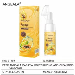 【Exclusive Supply】ANGEALA Green Tea Facial Cleanser Foaming Cleansing Facial Cleanser with Silicone Brush