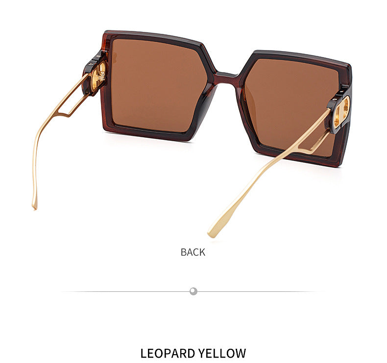 Fashion Large Frame Sunglasses for Women ins Internet Celebrity Style Square Frame Sunglasses for Women Trendy Street Photography Glasses sunglasses - 图片 23