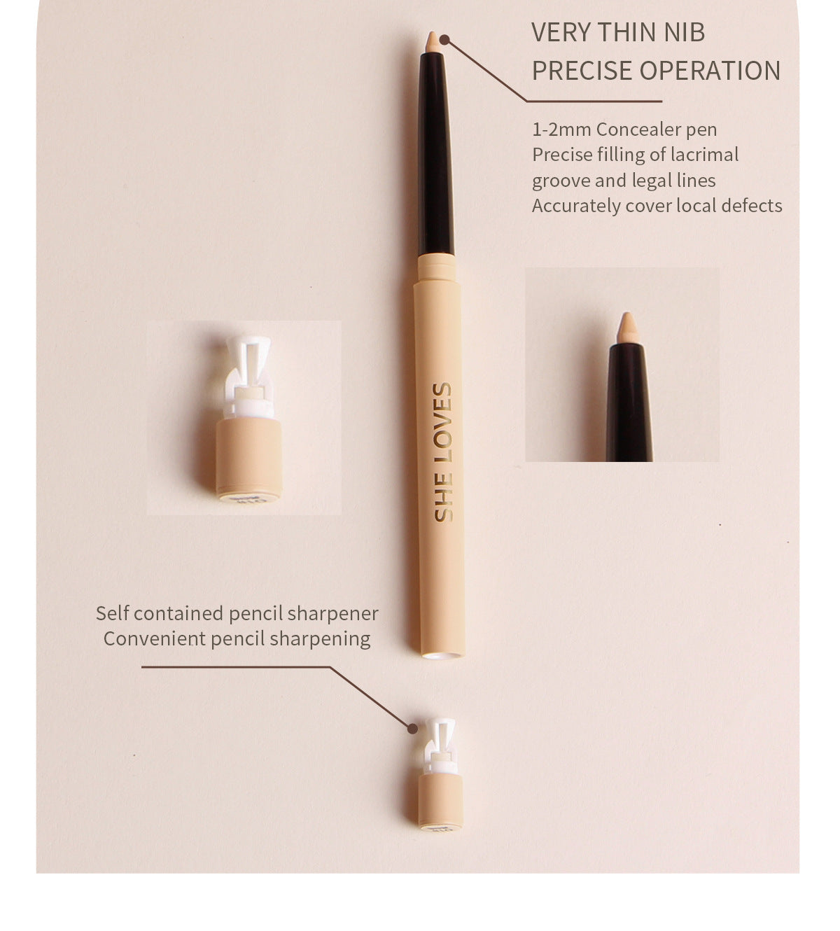 Fine Concealer Pen for Under-eye Dark Circles, Acne Marks, and Shadow Contouring Stick - 图片 31