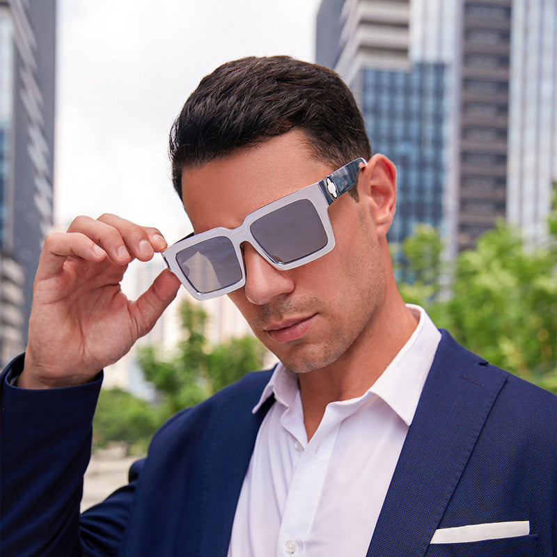 20252024 New Rich Man Sunglasses Men Trendy High-end Square Frame Sunglasses Men Glasses sunglass - 图片 13