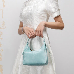 New Chinese Style National Style Satin Lunch Box Bag Niche Satin Gradient Handbag Crossbody Bag Versatile Women's Bag