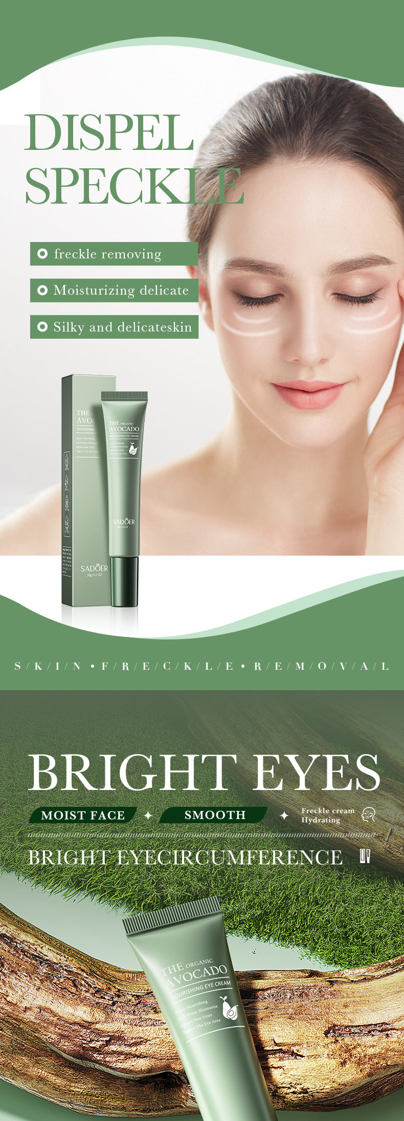 Avocado Skincare Set SADOER Cleansing, moisturizing and moisturizing six-piece set foreign trade wholesale - 图片 60