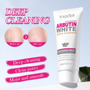 Arbutin Whitening Facial Cleanser SADOER Niacinamide Cleansing Cleanser Cross-Border Foreign Trade Wholesale