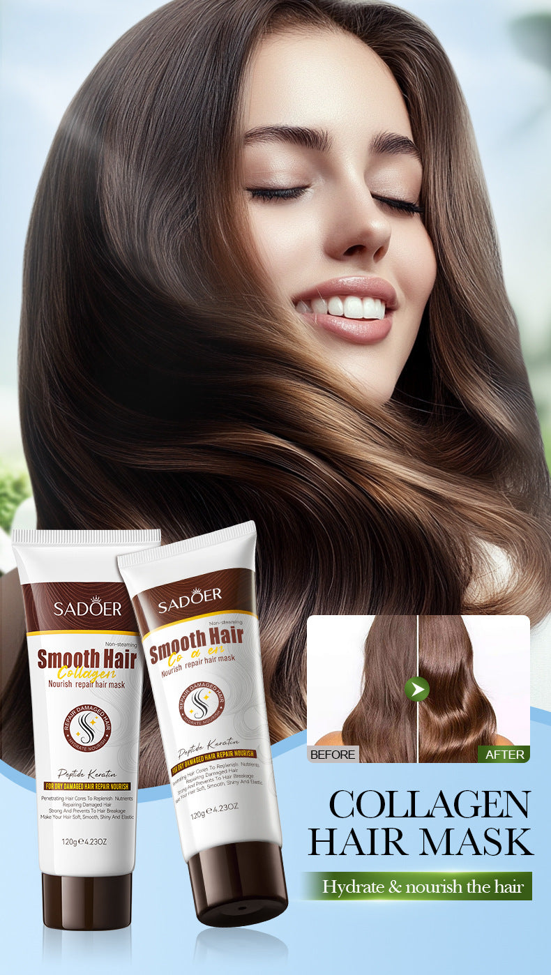 Collagen Smooth Hair Mask SADOER Nourishing and Smooth Hair Conditioner Cross-Border Wholesale - 图片 7