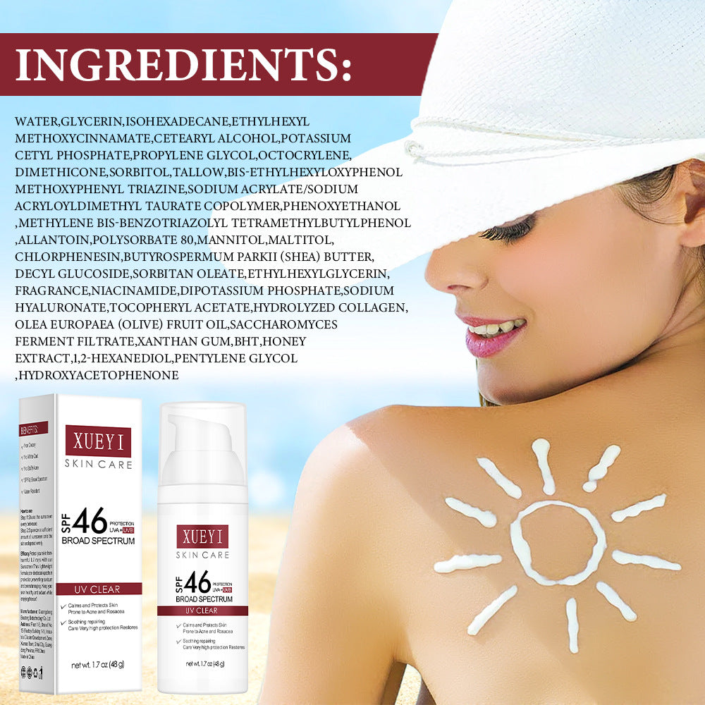 High SPF Sunscreen Lotion Transparent Moisturizing Non-Greasy UV Protection Sunscreen Brightening Isolation Manufacturer Wholesale - 图片 3