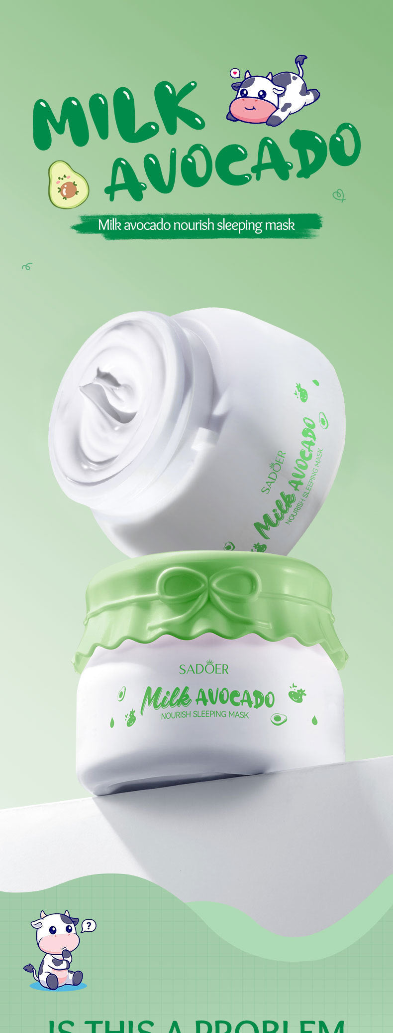 Fruit Mask120gSADOER Milk Nourishing Hydrating Moisturizing Sleeping Mask Cross-Border Wholesale - 图片 7