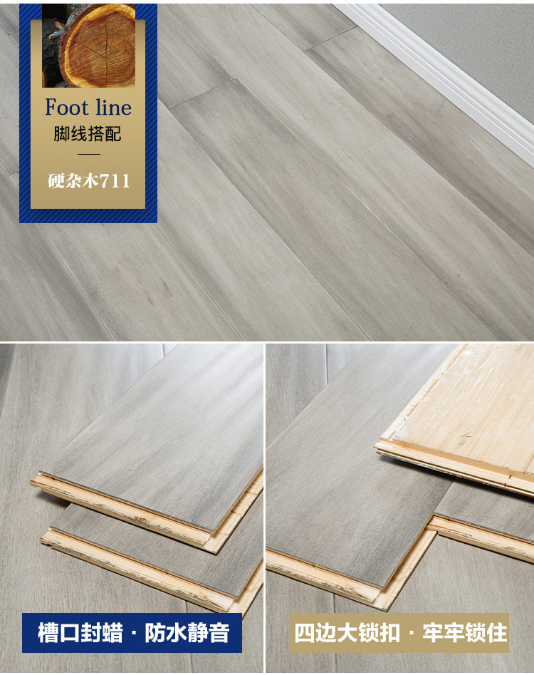 Door-to-Door Installation Old Three-Layer Large Board Pure Three-Layer Solid Wood Floor Oak Log3.0-4.0mm Underfloor Heating - 图片 165