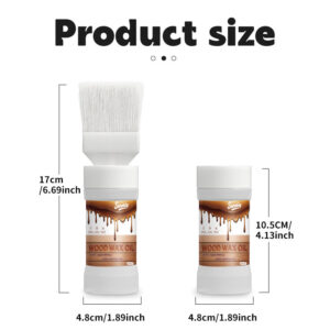 New Furniture Renovation Care Semi-Transparent Water-Based Wood Wax Oil with Brush Multi-Color Wood Protection Coating