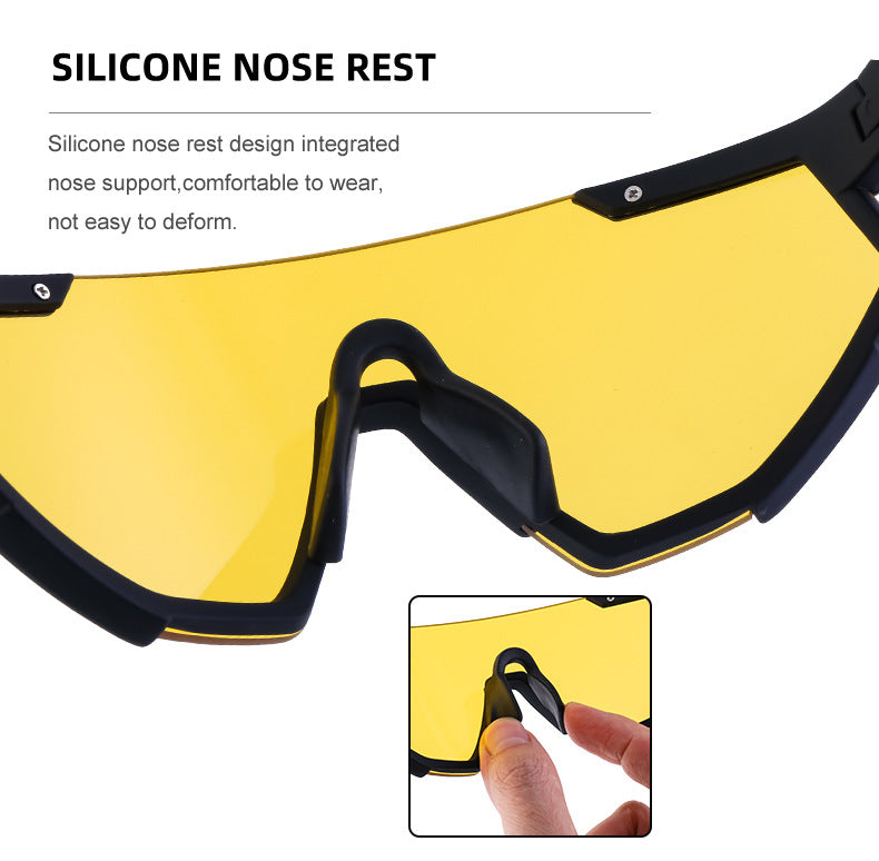 New Cycling Goggles for Women, UV Protection, One-Piece Large Frame Sunglasses, Outdoor Sports Colorful Integrated Sunglasses - 图片 21