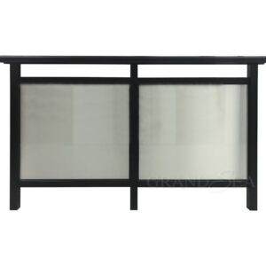 Factory Wholesale Price Matte Black Frame Stair Glass Railing Prices Design