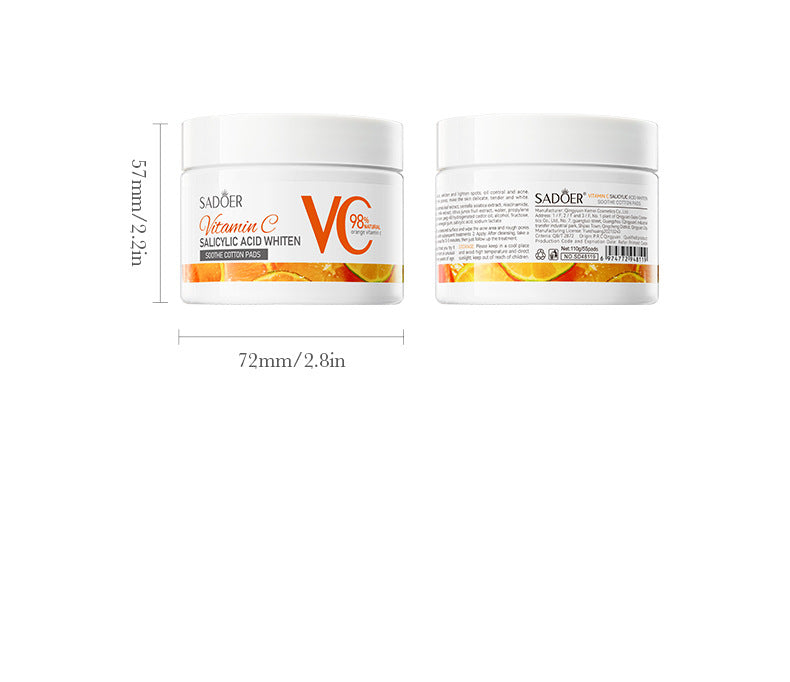 Vitamin C Cotton Sheet SADOER Salicylic Acid Whitening and Rejuvenating Mask Cross-Border Wholesale - 图片 15