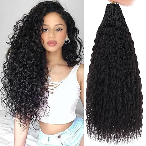 Cross-border European and American Wigs Two-strand Braids Brazilian Small Braids Micro Brazilian Kinky Curly - 图片 5