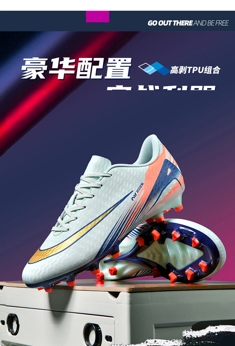 2025New Breathable Football Shoes for Men and Women Students Long Spikes Youth Grass Flat Ground Broken Spikes Training Shoes - 图片 14