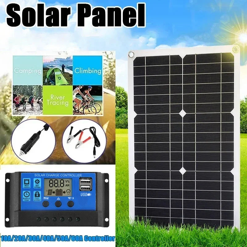 E-commerce 20W Monocrystalline Solar Panel Kit 600W Charger Controller Energy Storage Power Generation System - 图片 14