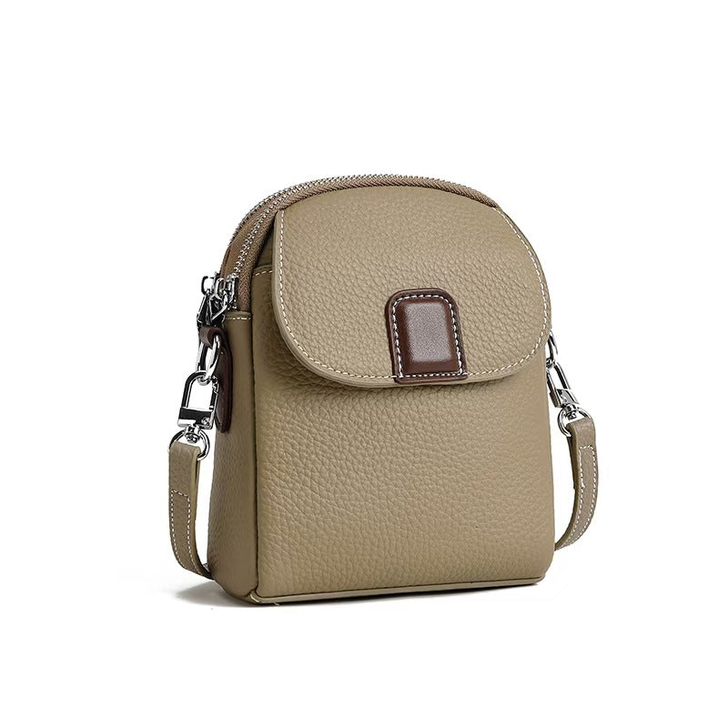 Genuine Leather Phone Bag for Women, Crossbody New Lightweight Bag, Summer Fashion Soft Leather High-End Mini Small Bag - 图片 15